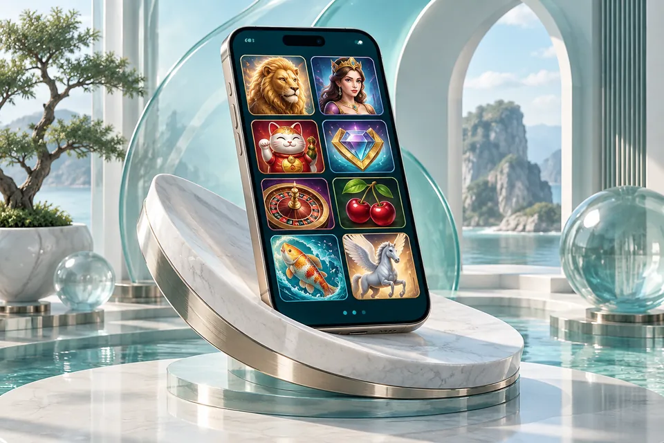 Lucky 666 App ကို ဖုန်းပေါ်တွင် အသုံးပြုနေသည့်ပုံရိပ်